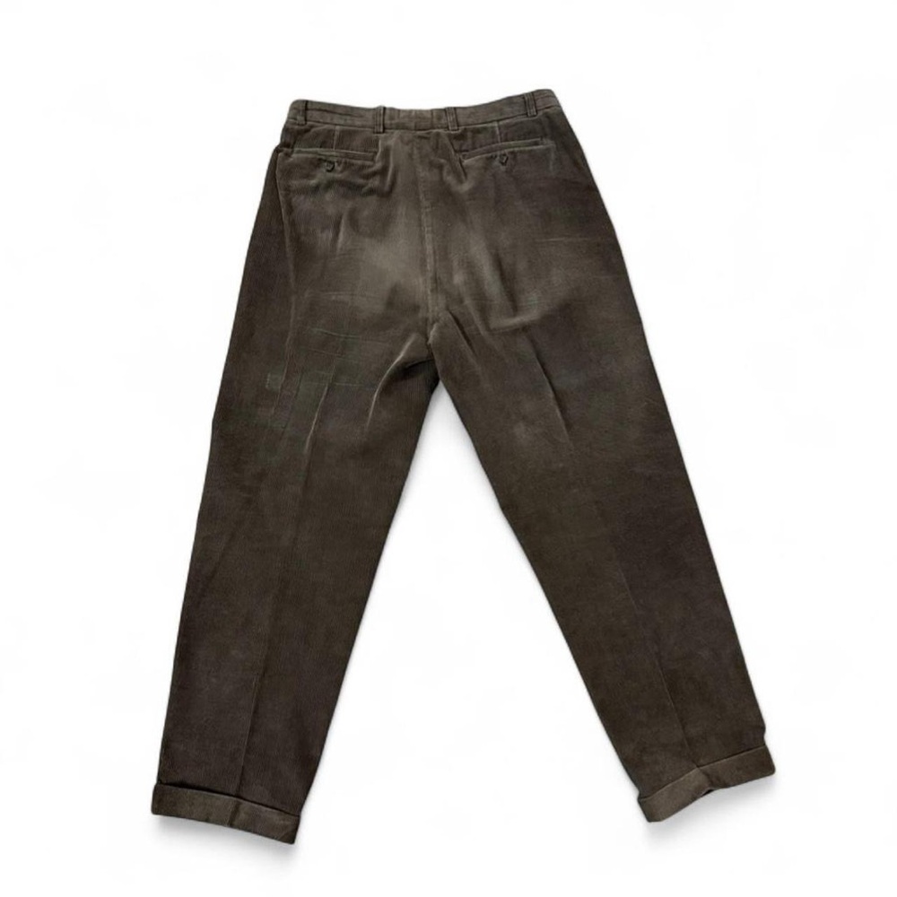 Brown Corduroy Pants Mens 34 Classic Straight Leg Vintage Style